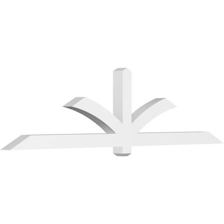 Ekena Millwork Redmond Architectural Grade PVC Gable Bracket, 96"W x 24"H x 4"D x 4"F, 6/12 Pitch GBP096X24X0404RED00